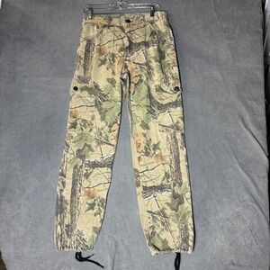 Liberty Mens Realtree Camo Cargo Pants Drawstring Cuff Utility 31x30 Brown Green